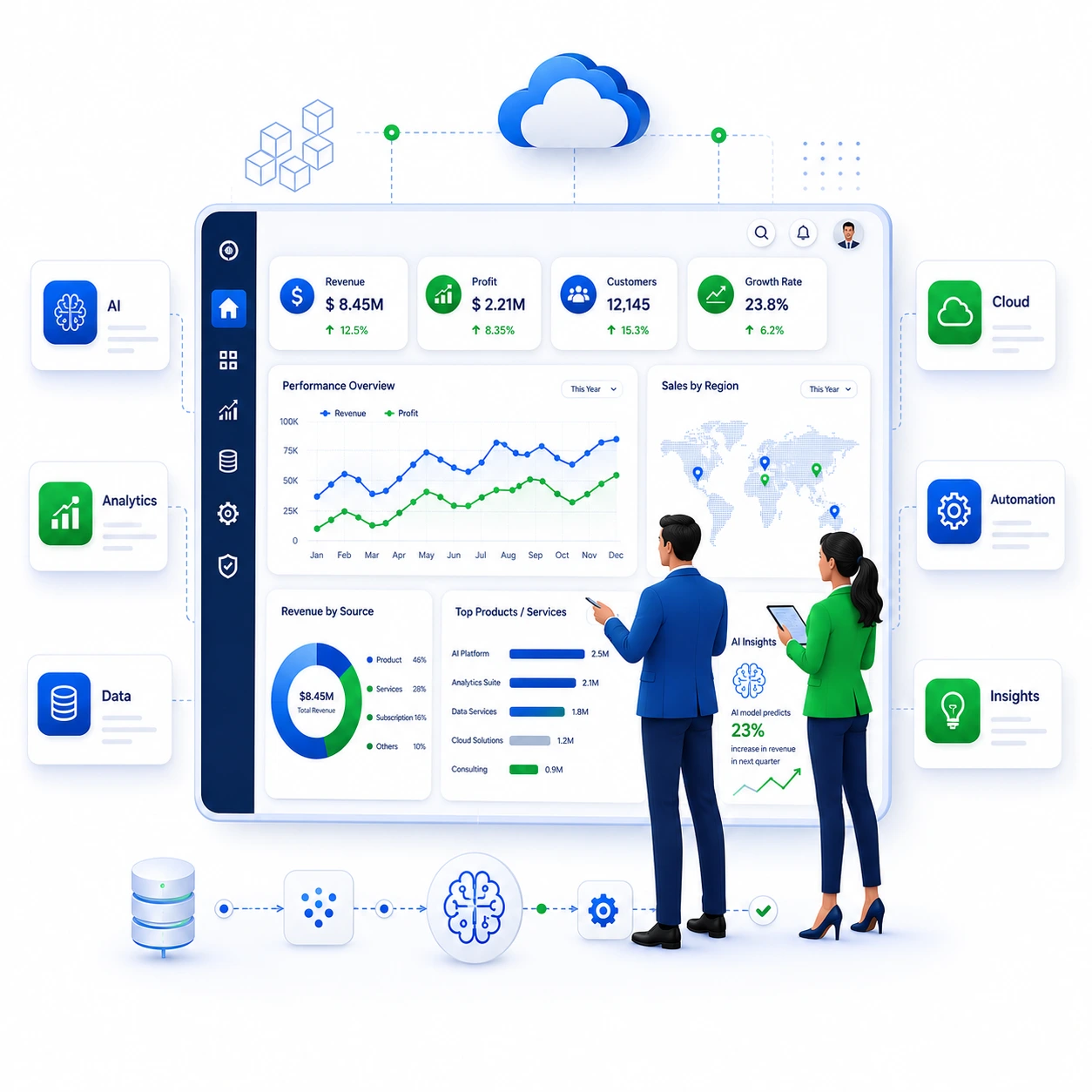 AI Data Analytics Illustration